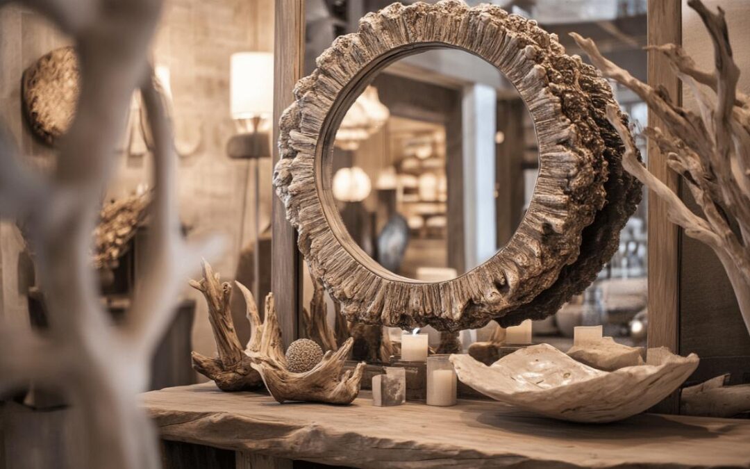 Découverte des créations artisanales : des miroirs en bois flotté, le mariage parfait entre artisanat et art contemporain